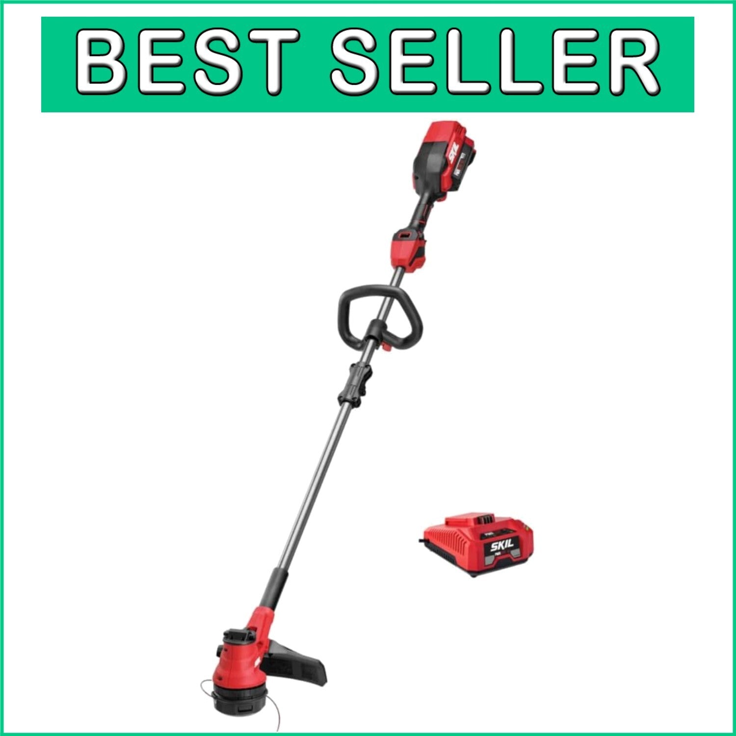 PWR CORE 40V Brushless String Trimmer Kit - 15-Inch Cutting Width, Fast Charging
