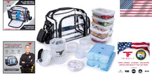 Load image into Gallery viewer, Portable Clear Lunch Bag with Meal Prep Containers and Shaker Cup Included