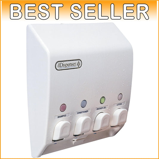 Classic Shower Dispenser: Convenient 4-Chamber Solution for Clutter-Free Showers