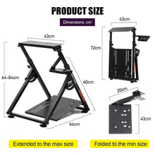 Load image into Gallery viewer, Universal Gaming Wheel Stand with Adjustable Height &amp; Stability Features