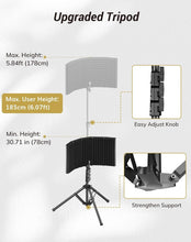 Load image into Gallery viewer, High Density Sound Isolation Shield Pack with Tripod for Professional Recording