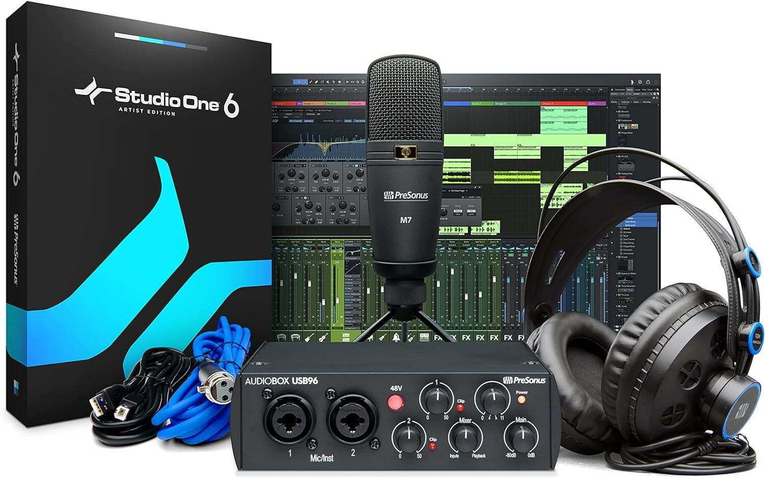 AudioBox 96 25th Anniversary Studio Bundle: Condenser Mic & Headphones Included