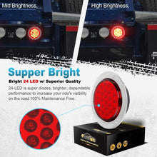 Load image into Gallery viewer, LED Waterproof Trailer Lights - 10 Pack 4" Round Lights for Brake &amp; Turn Signals