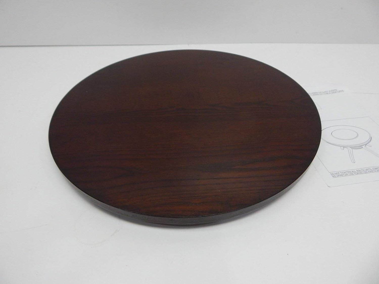 Espresso Finish 21-Inch Spinning Lazy Susan for Elegant Dining Experience