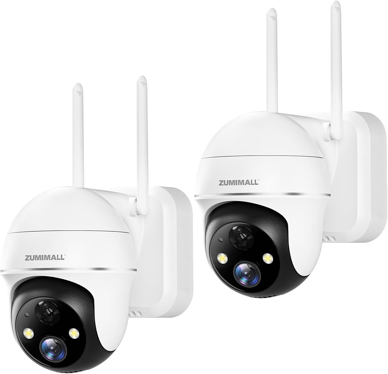 Battery Powered 3MP WiFi Cameras - 130° Wide Angle, Night Vision & Siren Alerts