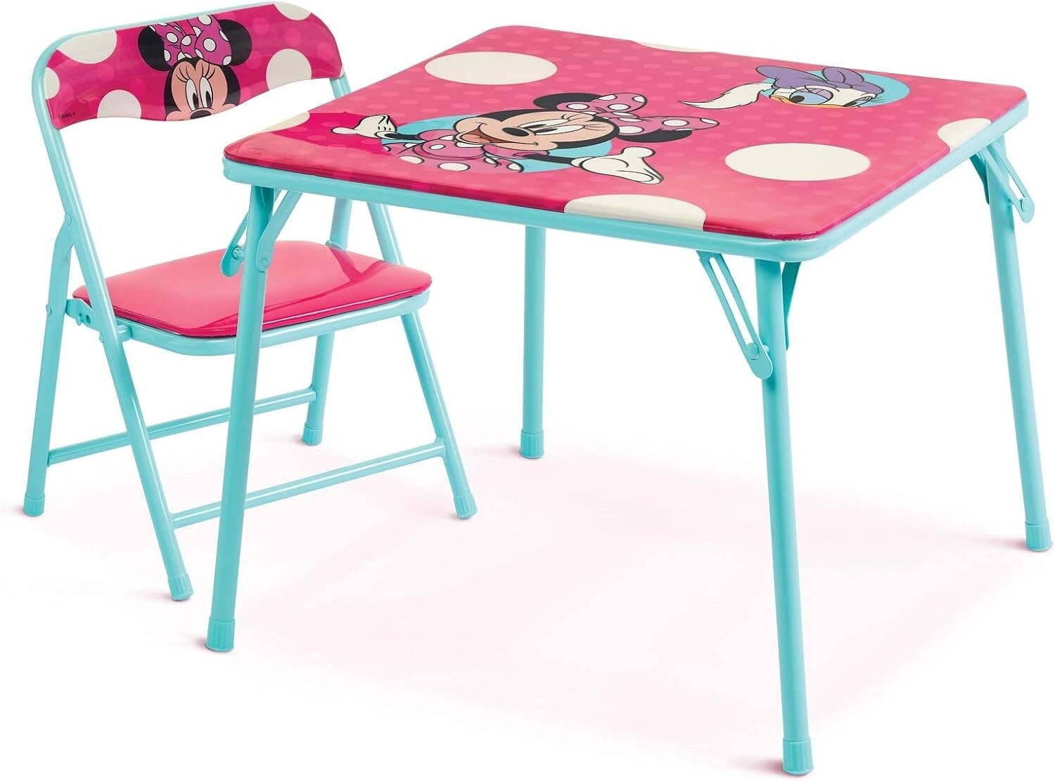 Colorful Disney Minnie Jr Activity Table Set with Chair for Kids Age 2-5