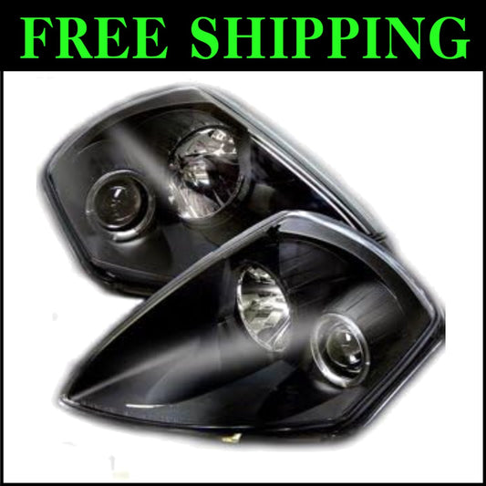 Upgrade to Black LED Halo Projector Headlights for 2000-2005 Mitsubishi Eclipse