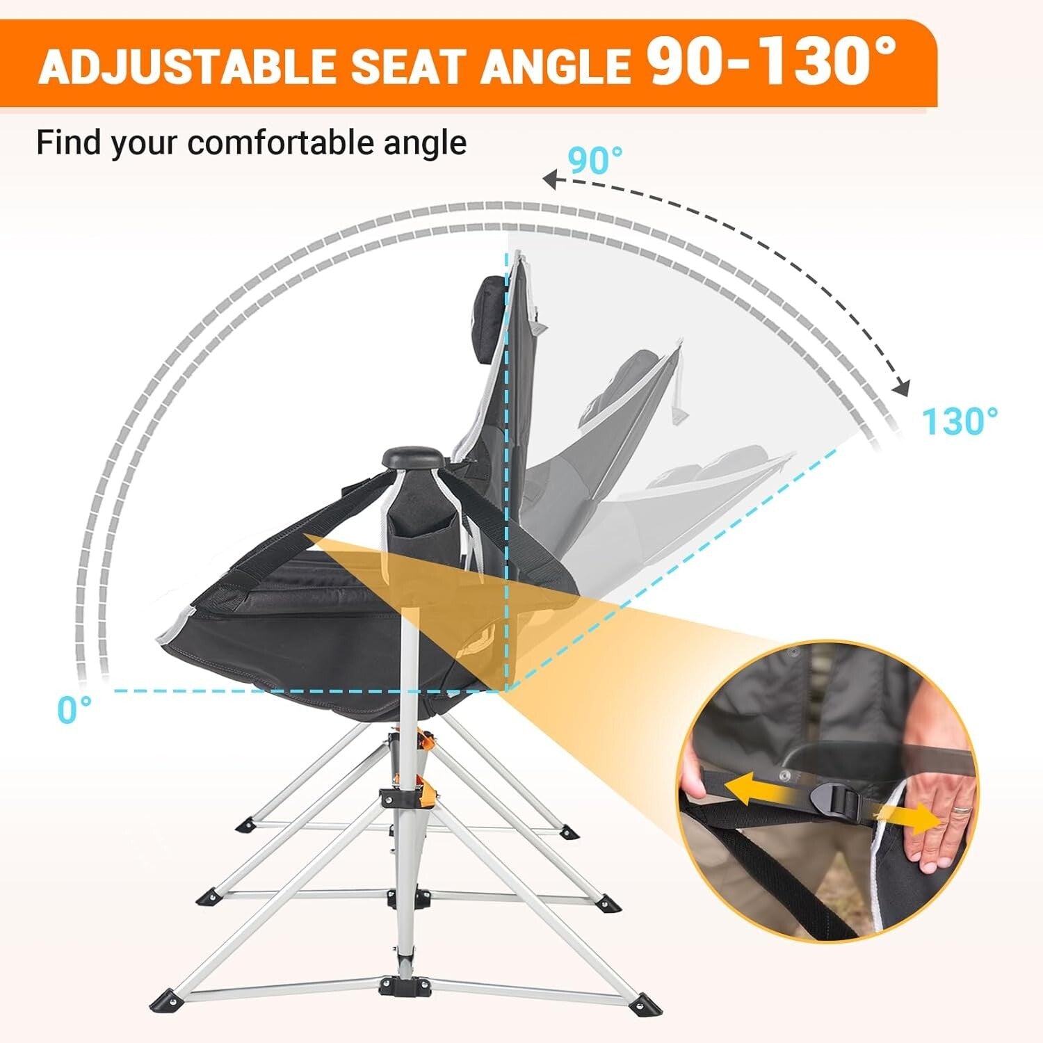 Ergonomic Foldable Hammock Chair with Cup Holder - Ultimate Outdoor Comfort