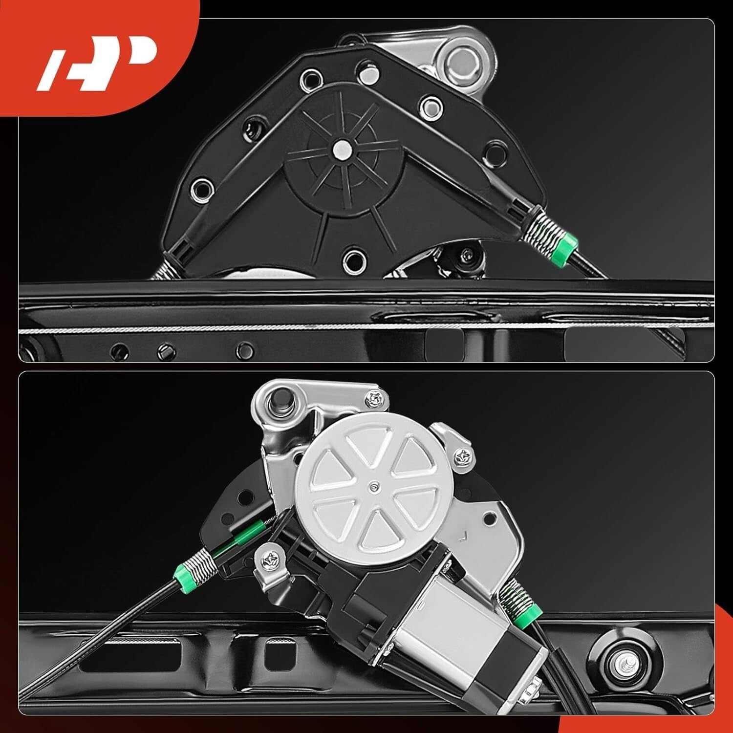 BMW E46 Window Regulator with Motor - Fits 325i 328i 330i Sedan/Wagon 1999-2005