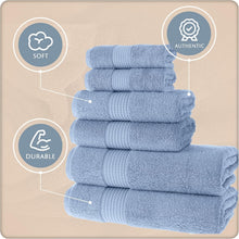 Load image into Gallery viewer, Plush and Absorbent Bath Towel Set - 2 Bath Towels, 2 Hand Towels, 2 Washcloths