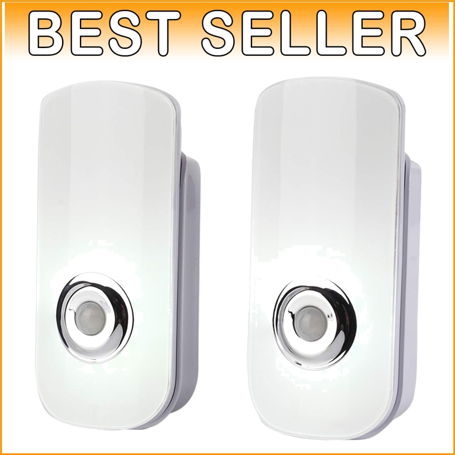 Energy Efficient 2 Pack LED Night Light with Motion Sensor - Modern Home Decor