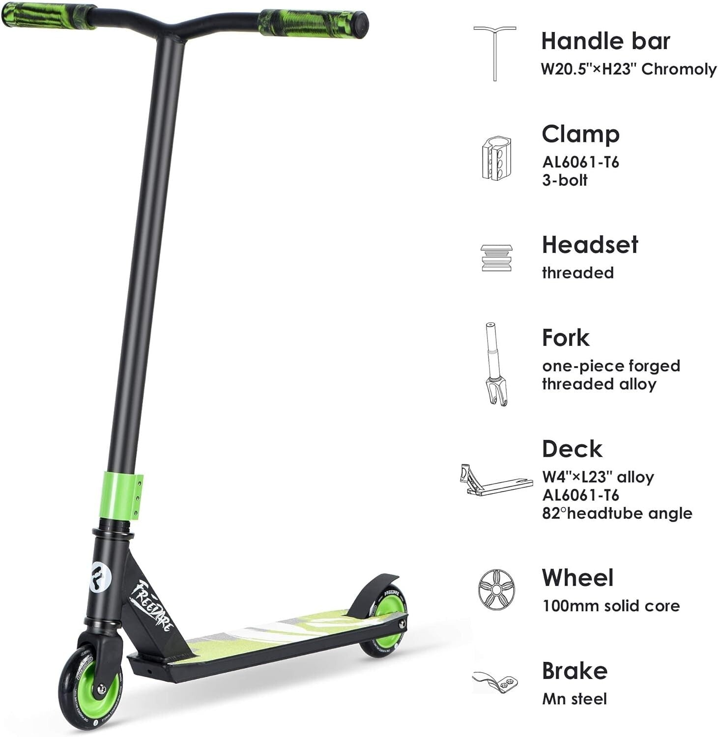 Versatile Trick Scooter for Youth and Teens - Lightweight with 220 lbs Capacity