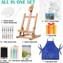 Load image into Gallery viewer, Complete Kids Painting Set with Table Easel &amp; 43-Piece Art Supplies