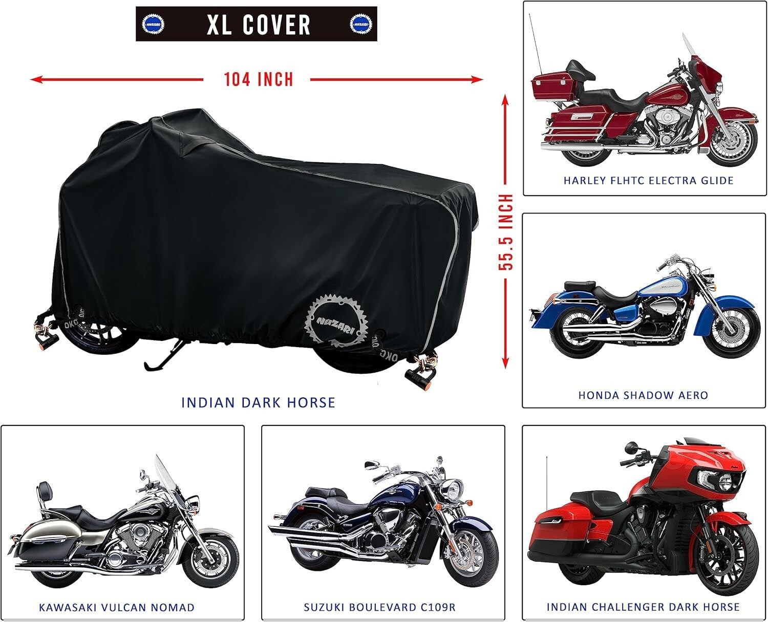 Extra Large Motorcycle Cover - Weatherproof & Secure Motorcycle Storage Solution