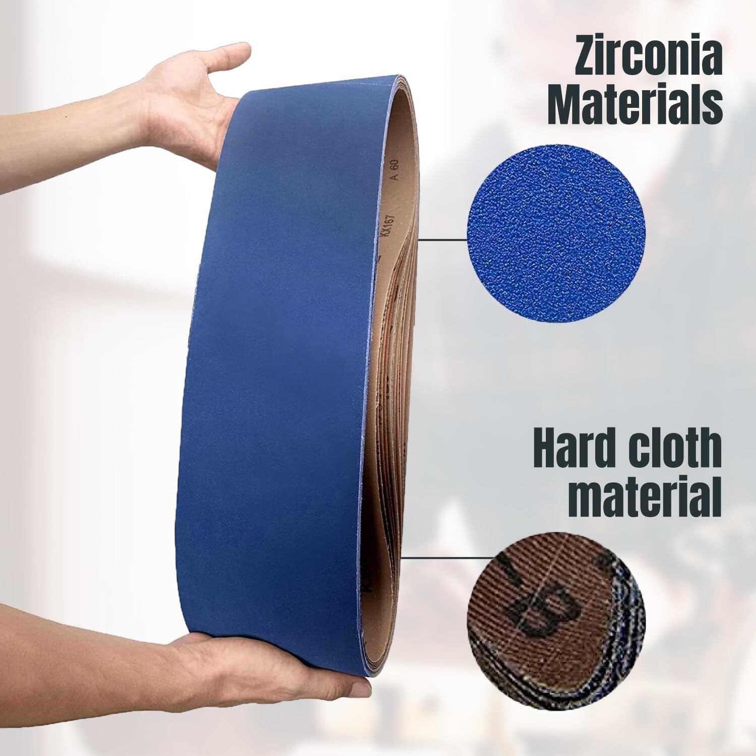 High-Performance 6 x 48 Inch Zirconia Sanding Belts - Cost-Effective 9PK Set