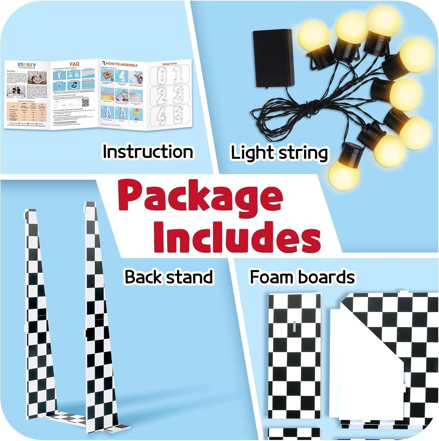 Eye-Catching 3ft Race Car Marquee Numbers with Warm Lights for Kids' Parties