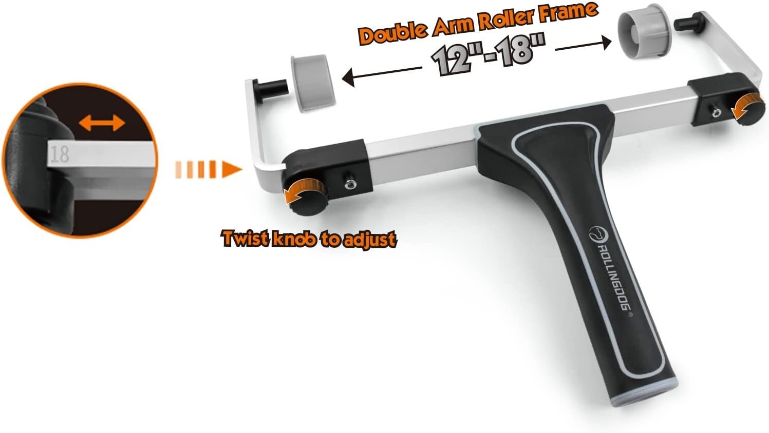 Adjustable 12-18" Paint Roller Set with Tray – Perfect for High Walls & Ceilings