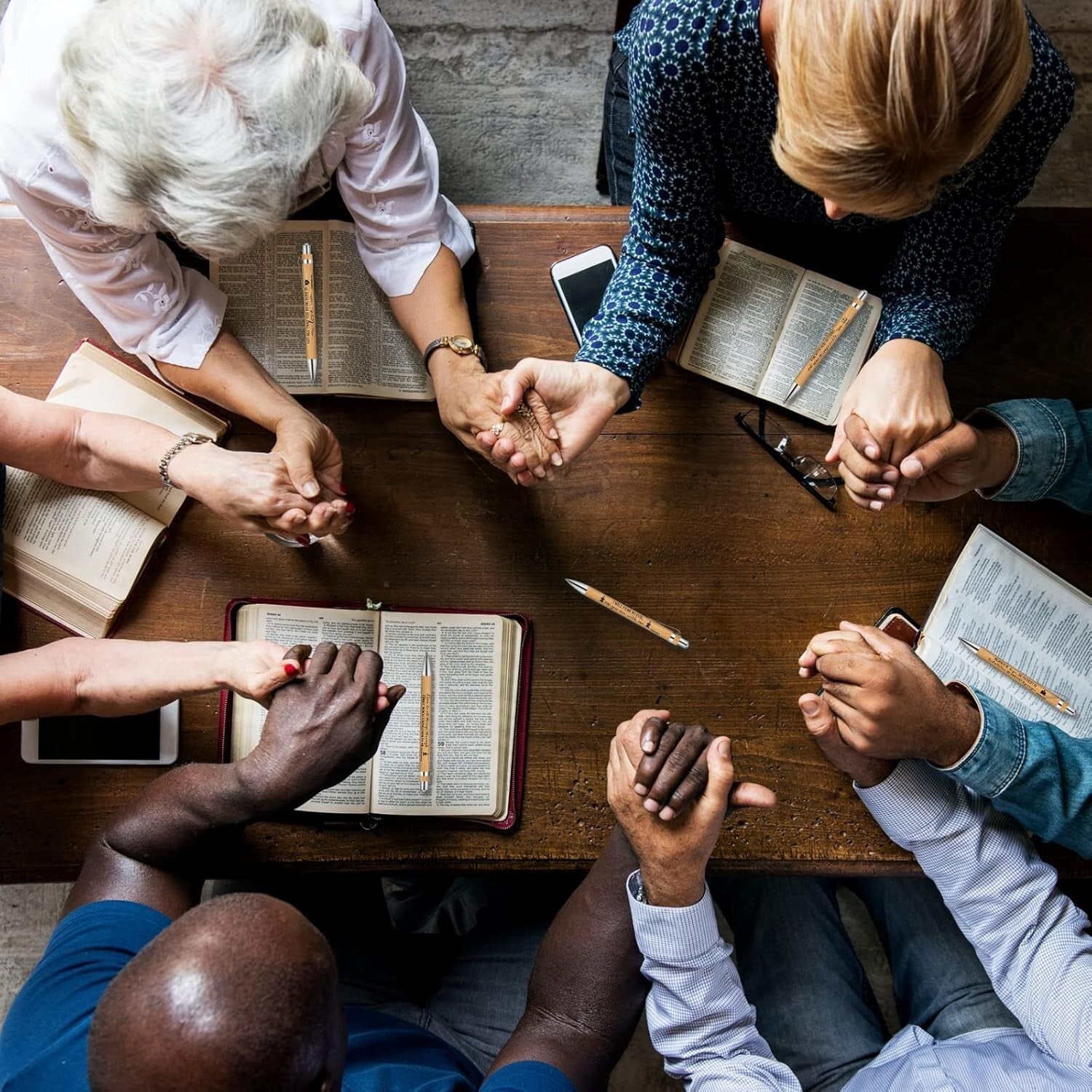 Engraved Bamboo Ballpoint Pens - 200 Inspirational Scripture Quotes for Gifting