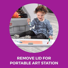 Load image into Gallery viewer, 2-in-1 Kids Toy Storage Box &amp; Art Easel - Innovative Organizer for Creative Play