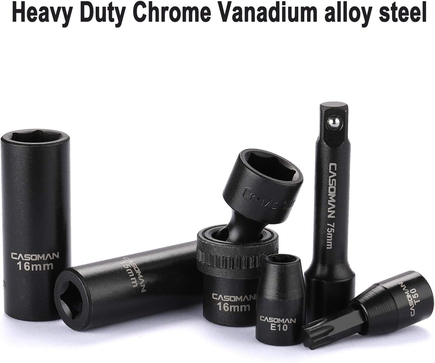 Heavy Duty 3/8" Drive Master Socket Set - Durable Chrome Moly Construction