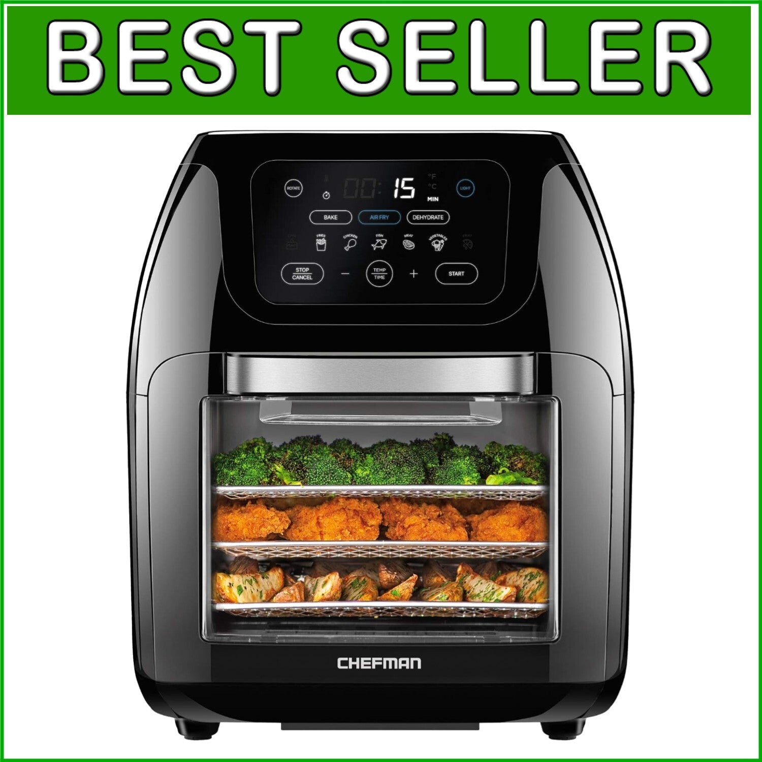 Advanced Touch Control Digital Air Fryer & Dehydrator - Crispy & Healthy Meals