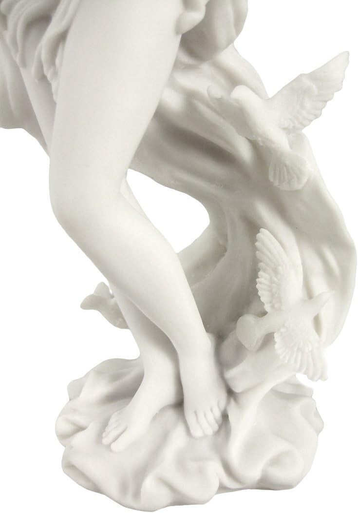 Marble Finish Greek Goddess of Love Statue - Artisan Handcrafted 10" Figurine