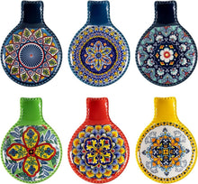 Load image into Gallery viewer, Multicolor Spoon Rest Set - Handcrafted Porcelain Utensil Holder for Cooking