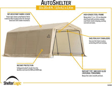 Load image into Gallery viewer, Premium Waterproof Vehicle Shelter - 10' x 20' Portable Canopy with Steel Frame
