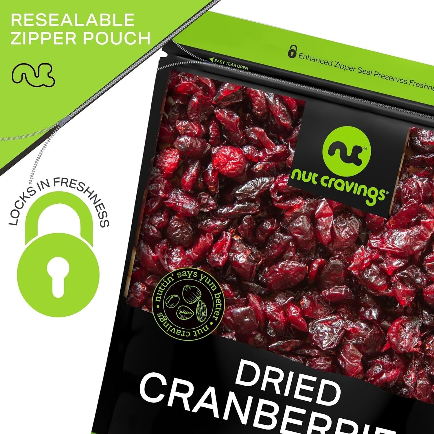 Fresh Handpicked Sun-Dried Cranberries - Lightly Sweetened Healthy Snack - 80oz