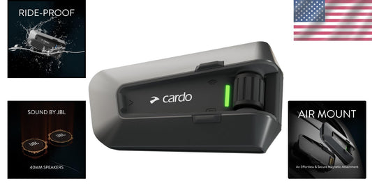 PACKTALK Edge Bluetooth Motorcycle Headset with Noise Cancellation & FM Radio