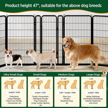 Load image into Gallery viewer, Expandable 47-Inch Dog Playpen with Flexible Shape Options for Indoor/Outdoor