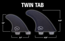 Load image into Gallery viewer, Quad 4 Surfboard Fins - Lightweight Honeycomb Design with Fin Kit &amp; Travel Bag