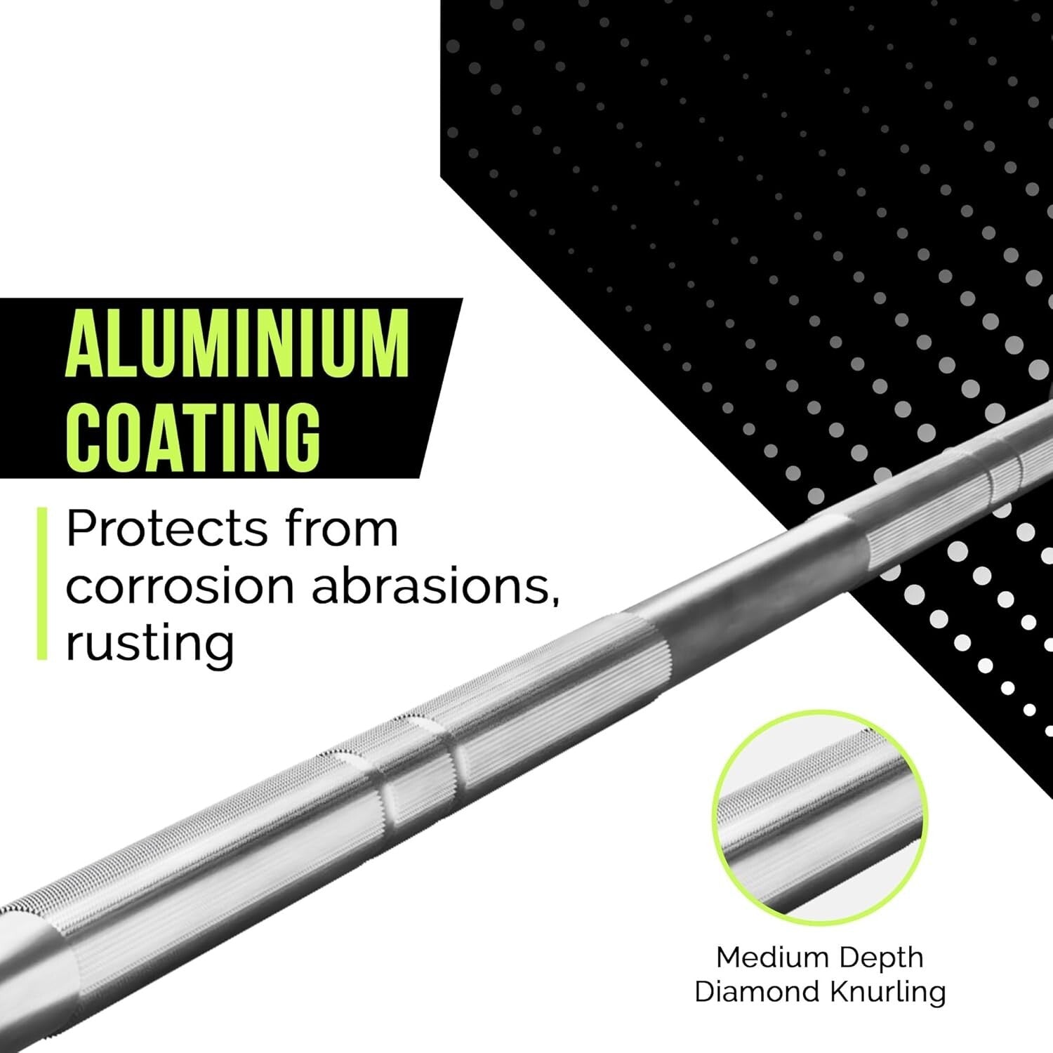 Compact 6ft Olympic Barbell with Knurled Grip - Ideal for Beginner Weightlifting