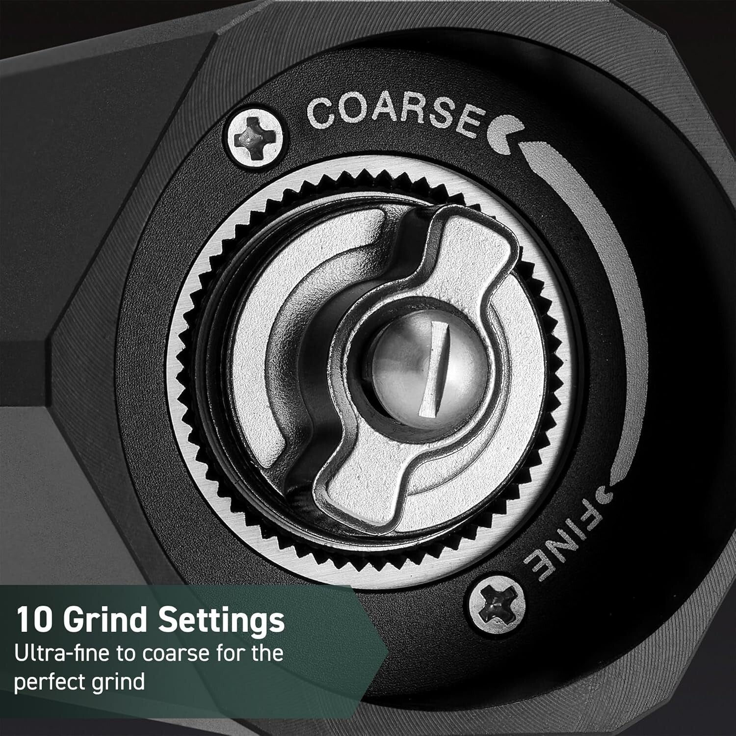 Premium Stainless Steel Salt and Pepper Mill Set with Adjustable Burr Grinder