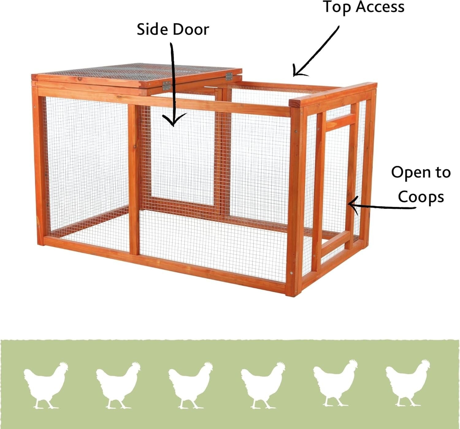 Durable Outdoor Chicken Enclosure - Mesh-Covered Run for Chickens & Ducks