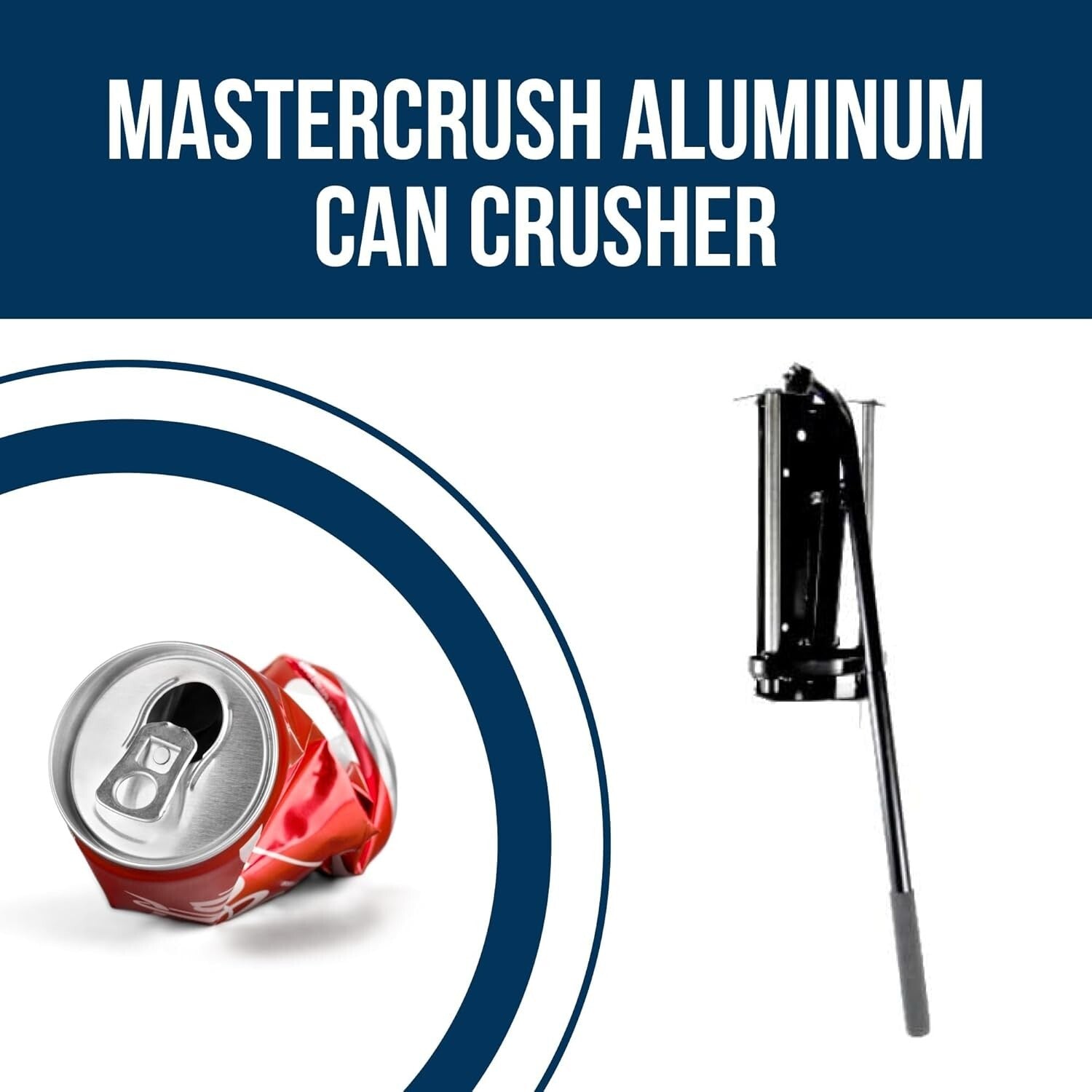 Durable Aluminum Can Crusher with Stainless Steel Rods - Heavy-Duty Design