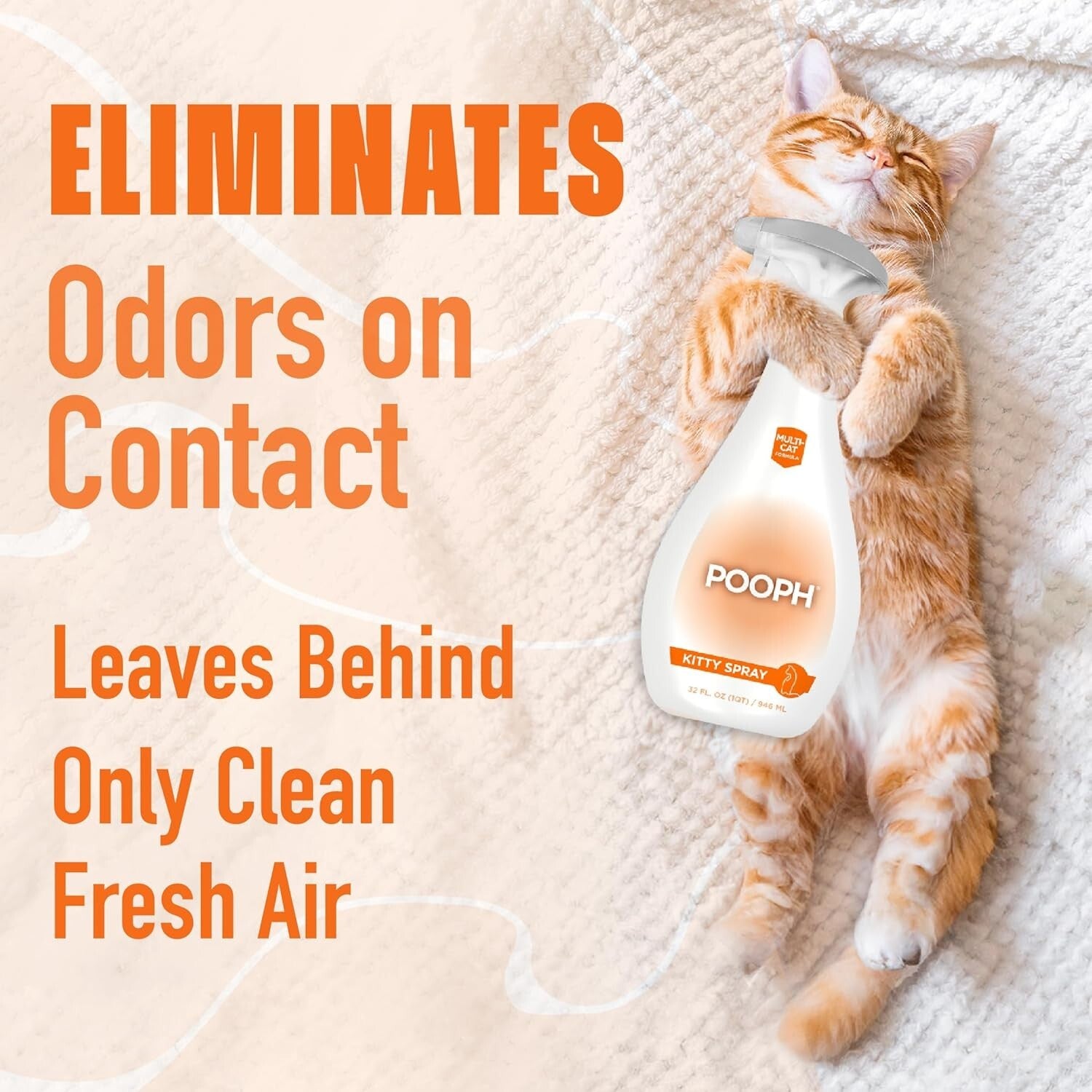 Effective 32oz Kitty Spray - Instant Odor Dismantling for Fresh Home Comfort