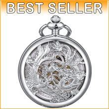 Load image into Gallery viewer, Fashionable Dragon &amp; Phoenix Mechanical Pocket Watch - Gift-Ready with Chain