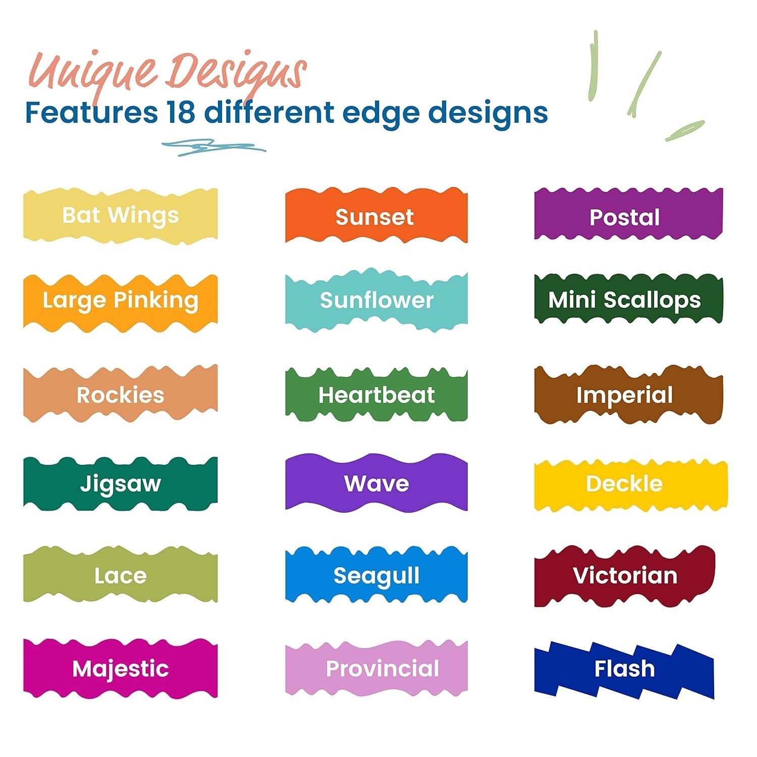 18-Piece Decorative Scissors Set with Rotating Hardwood Rack for Crafting