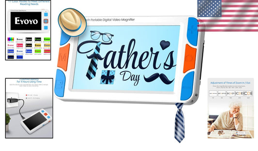 5-Inch Electronic Magnifier with TV Output, 17 Color Settings, & Photo Playback