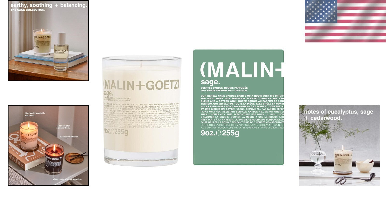 Eucalyptus Scented Candle - 60 Hours Long-Lasting Luxury Wax Blend, 9oz