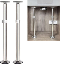 Load image into Gallery viewer, Stainless Steel Undermount Sink Support Kit - Height Adjustable 16-29.5 inches