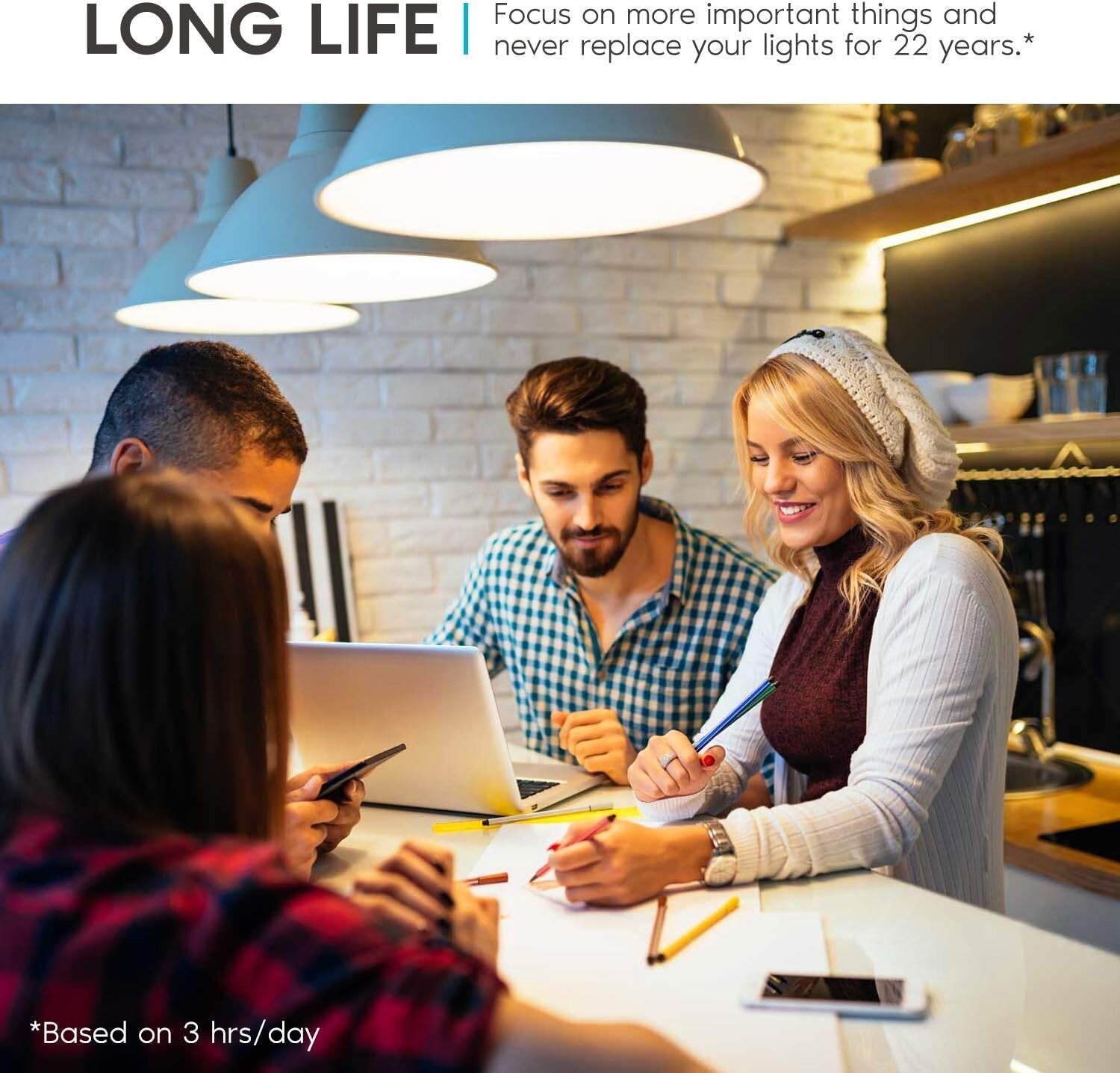 Warm White A19 LED Bulbs (60W Equivalent) - 24 Pack, Energy Efficient Design