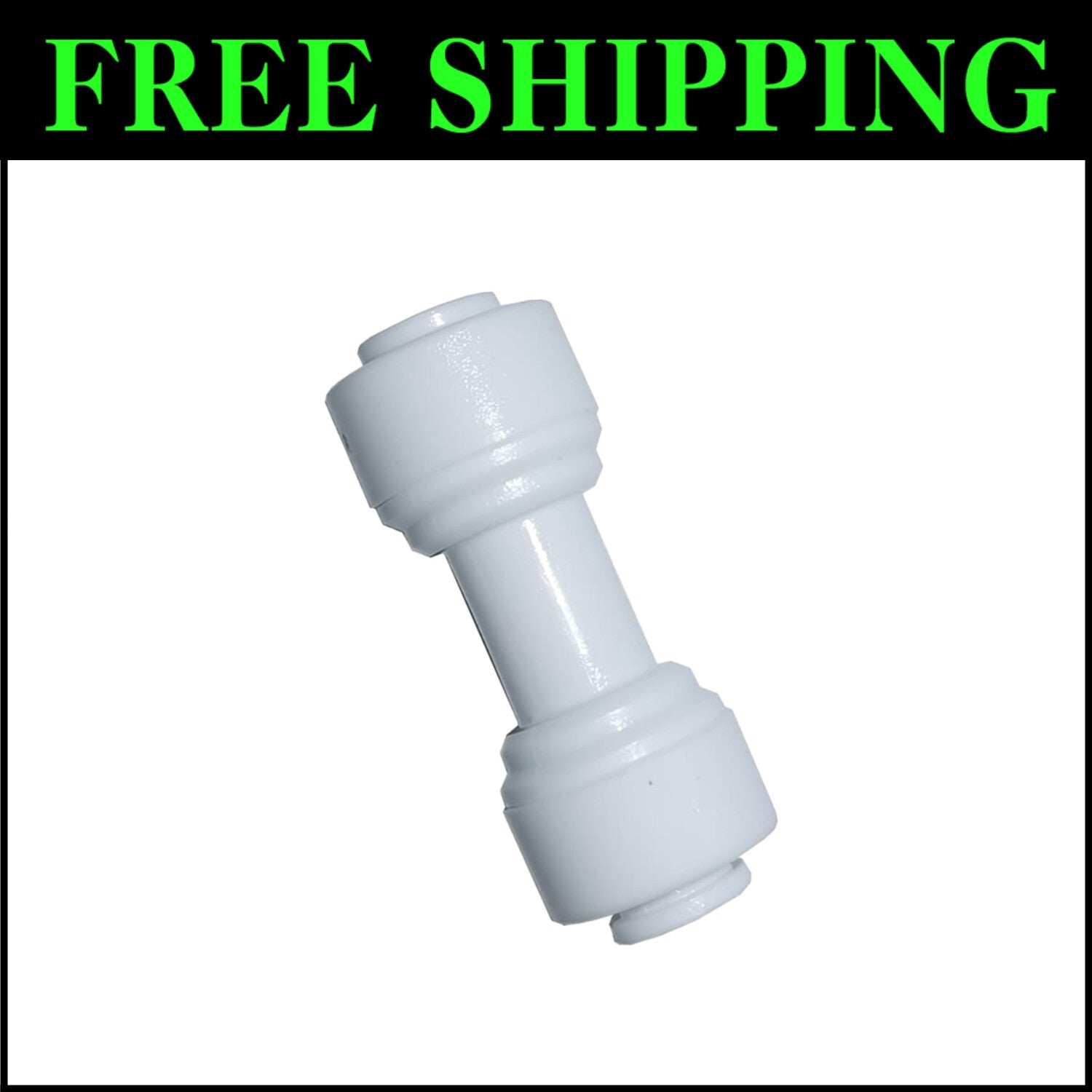 Pack of 100 - 1/4" OD Push-Fit Water Purifier Straight Union Connectors