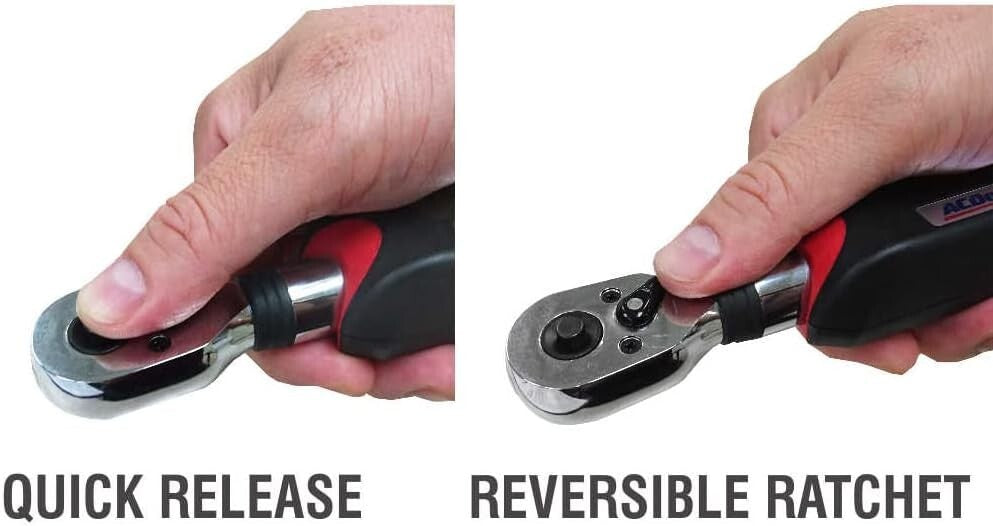 Advanced Digital Torque Wrench with Buzzer & LED – Compact 3 3/8” 3.7-37 ft-lbs