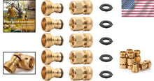 Load image into Gallery viewer, Rust-Proof Quick Connect Hose Fittings - 5 Sets of Heavy-Duty Brass Adapters