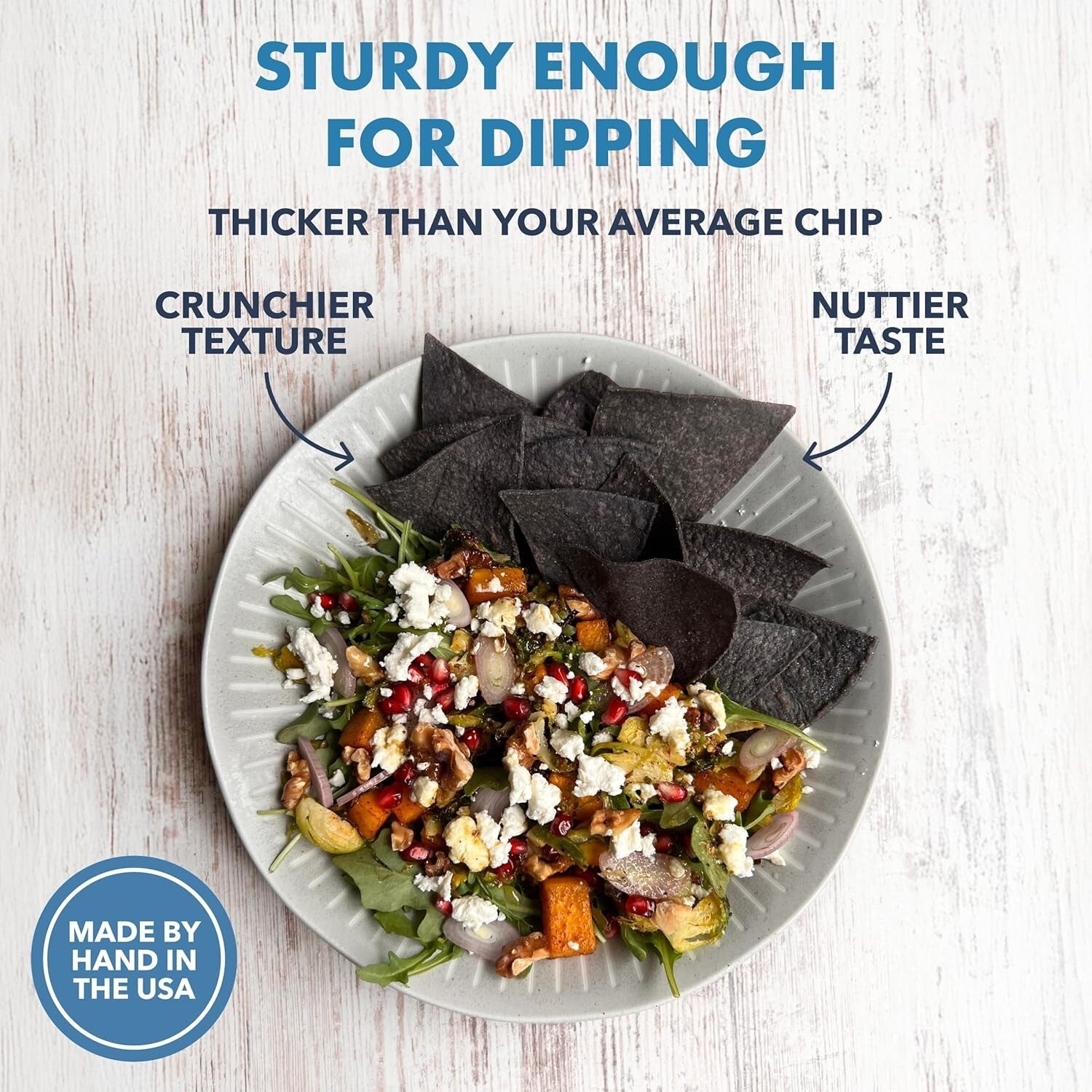 Naturally Grown Blue Corn Tortilla Chips with Sea Salt - 6 Pack of 5 Ounces