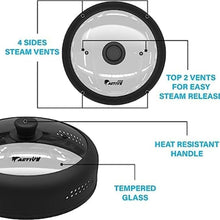 Load image into Gallery viewer, Dishwasher Safe 11.5'' Microwave Cover - Black Silicone Lid for Easy Cooking