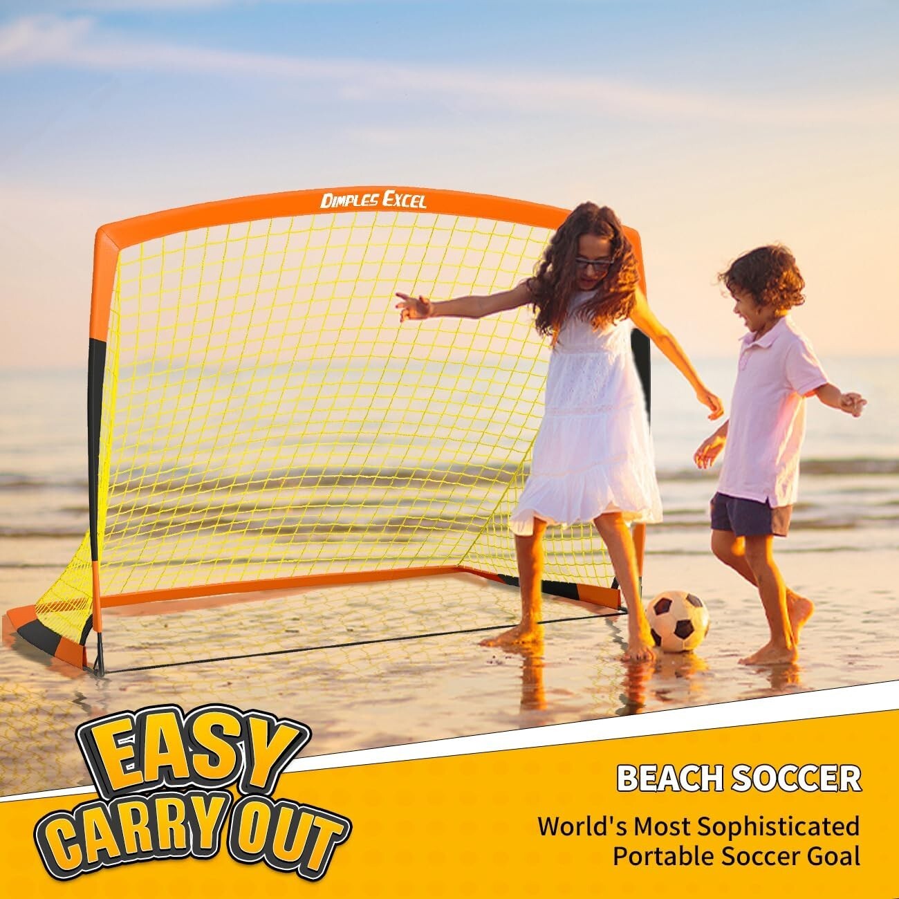Eco-Friendly Backyard Soccer Goals for Kids | Age 6+ | (3x2.2, 5x3.6 FT)