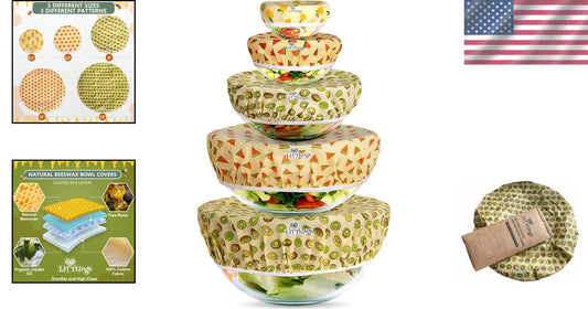 Fruity Theme Beeswax Food Covers - Elastic, Reusable, and Eco-Friendly Solution